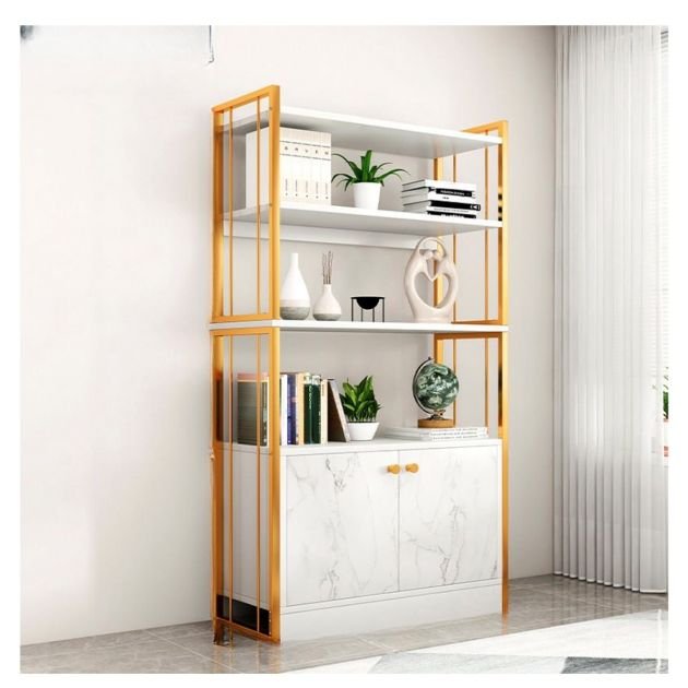 armoire-à-vernis-à-ongles-avec-porte-coulissante---3-étagères---3-compartiments---blanc