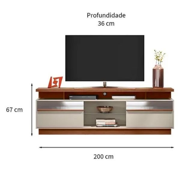 meuble-tv-recife-1.0---ln210323---pour-tv-de-jusqu'à-70-pouces---amande-/-blanc-cassé