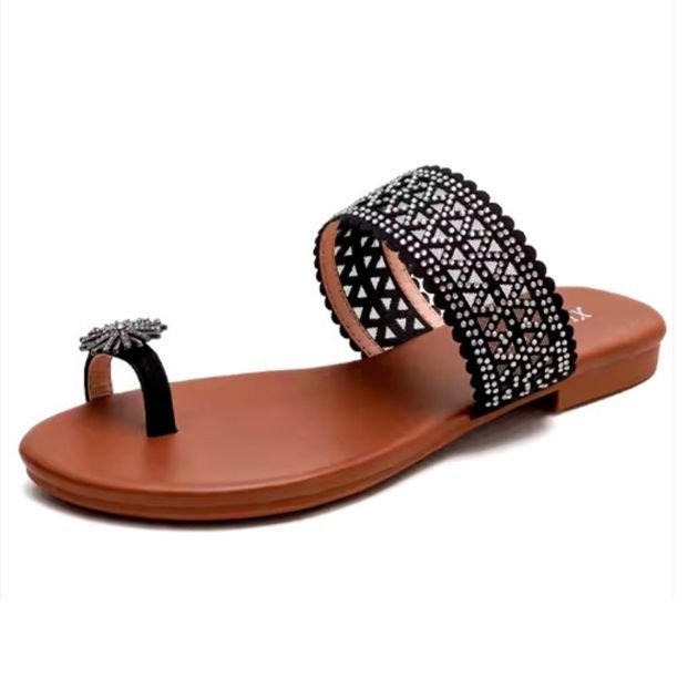 sandale-plate-confortable-décontractée-pour-femme-–-noir-/-marron-–-mode-et-loisirs-69610b1fa1a11