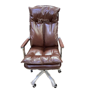 fauteuil-de-bureau-direction-rotatif-en-cuir---marron