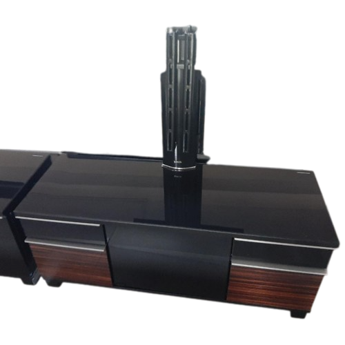 meuble-tv-moonster-pc4--avec-accroche-écran---noir-et-marron