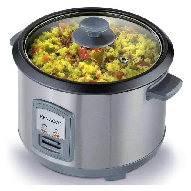 cuiseur-de-riz-compact-2-en-1--avec-revêtement-anti-adhesif---kenwood---rcm45.000ss---700w---1.8l---argent---3-mois