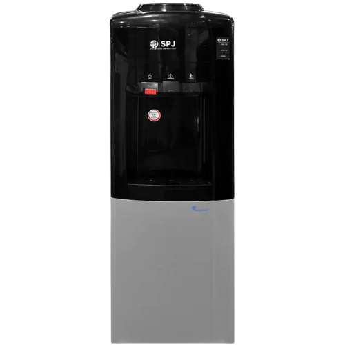 distributeur-d'eau-chaude-et-froide---spj---avec-mini-réfrigérateur-intégré---520-watts---noir-et-gris---3-mois