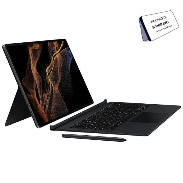 pochette-originale-samsung---tab-s8-ultra-advanced-book-cover-clavier-noir
