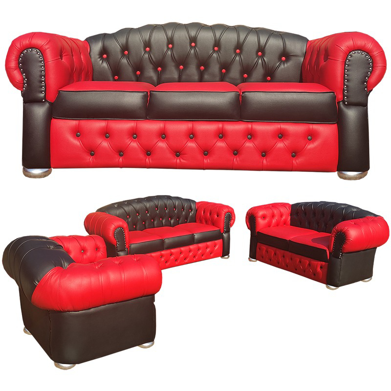 salon-complet-luxueux-en-cuir-07places---sonita-chester-hill---noir---rouge