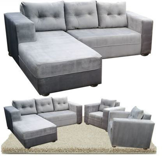 salon-complet-en-velours-(-01-canapé-sofa-+-02-chaises-)---gris-souris