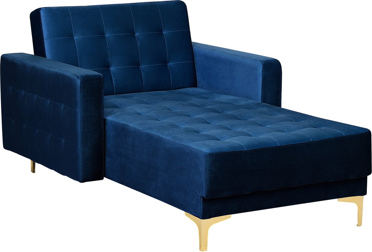 beliani-aberdeen---chaise-longue---blauw---velours