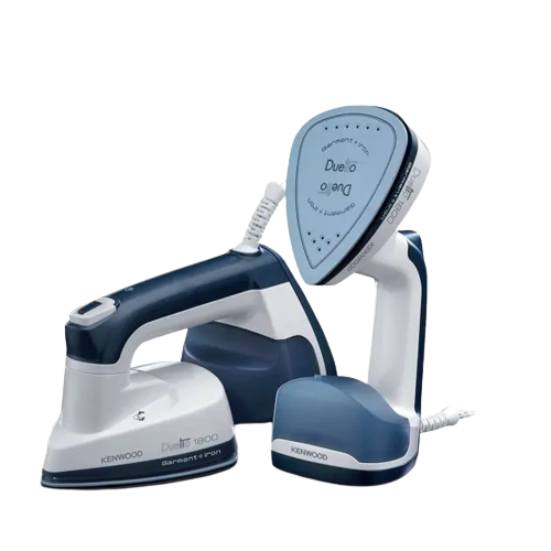 fer-à-repasser-vapeur-+-défroisseur-2-en-1-voyage---kenwood---gsp40-duetto---1000-watts---réservoir-d'eau-180ml---blue-blanc---garantie-03-mois