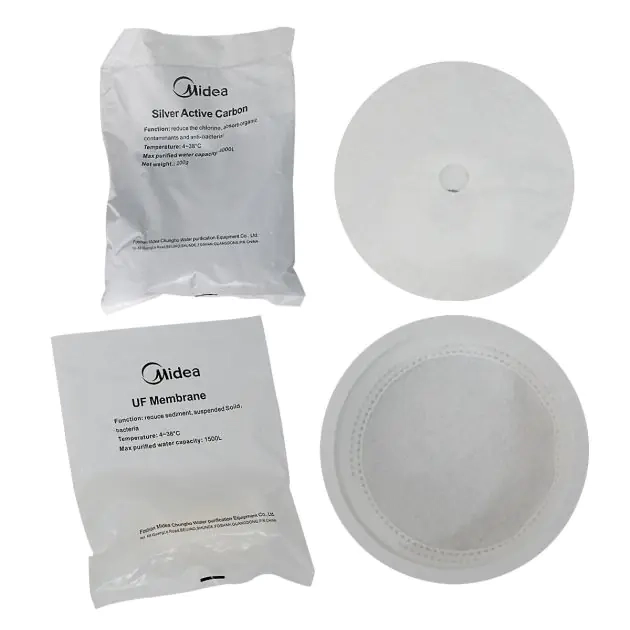 elément-de-rechange-du-filtre-à-eau---midea---charbon-activé+-membrane-uf-,-bouchon-filtre-en-microfibre-,-filtre-plat-en-microfibre