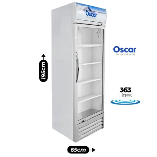 réfrigérateur-vitrine---oscar---osc-rv450---363-litres---blanc---6-mois