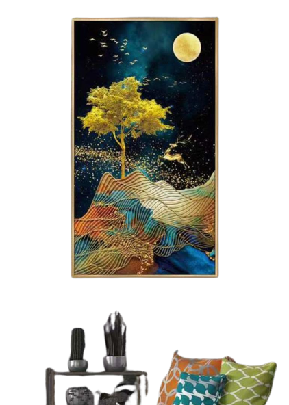 art-mural-de-peinture-or