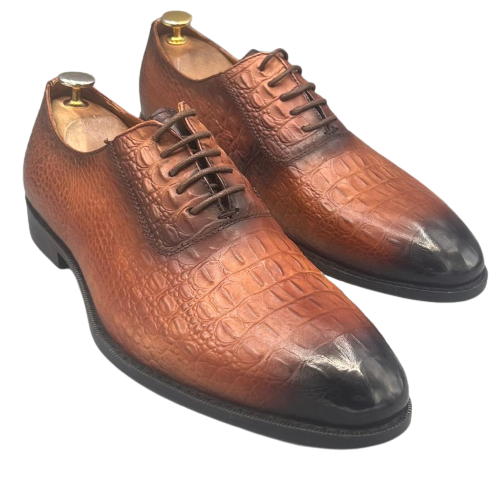 chaussures-À-lacets-imprimé-crocodile.-pointure-38-46