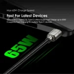 câble-de-données-oraimo-câble-speedline-android-type-c-65w