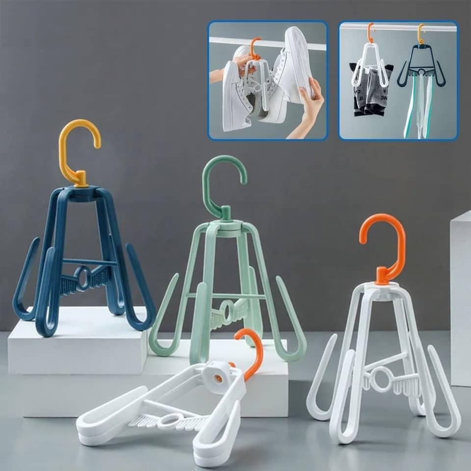 support-de-séchage-vertical-en-plastique-polyvalent,-pour-vêtements-et-chaussures,-crochet-pour-sandales,-vêtements-d'extérieur
