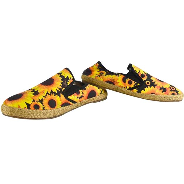 espadrilles-en-tissu---noir-et-jaune