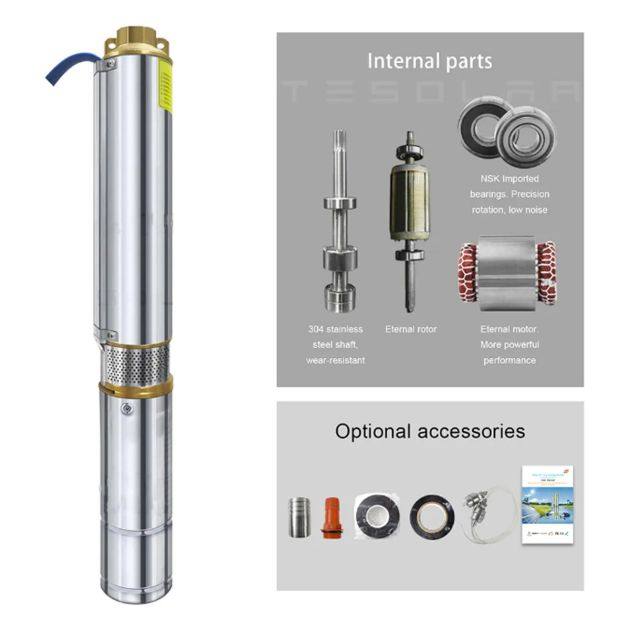 pompe-à-eau-solaire-immergée---1500-w---volume-max-4.5m3/h---6-mois
