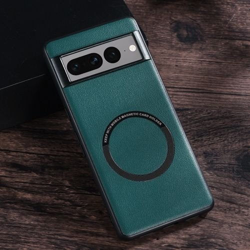 Étui-google-pixel-7-magsafe-en-simili-cuir-vert