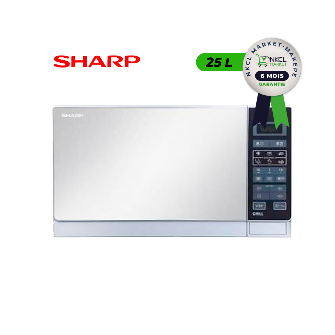 four-à-micro-ondes-avec-grill---sharp-r-75mt---25-litres---1000w---inox---garantie-06-mois