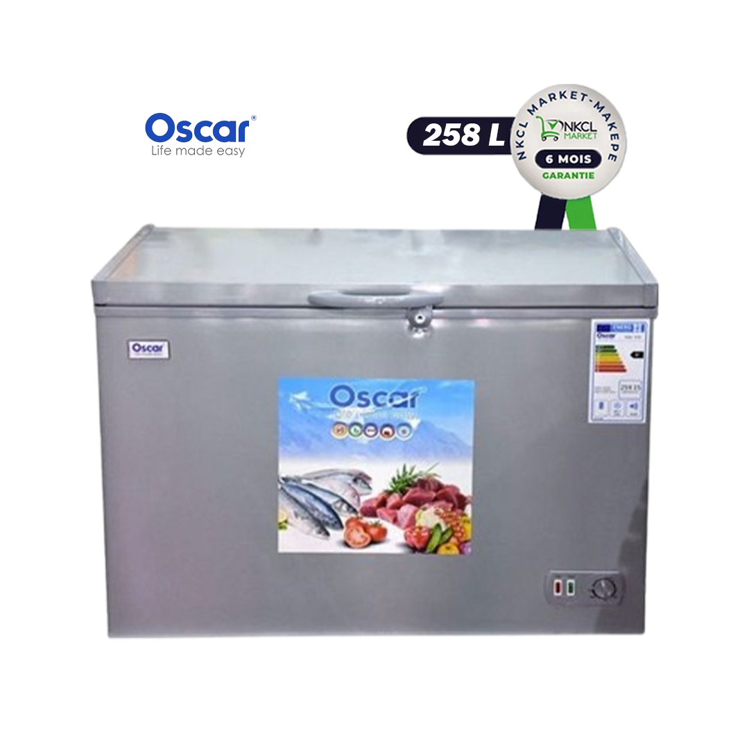 congélateur-coffre---oscar---osc-370---258-litres---argent---06-mois