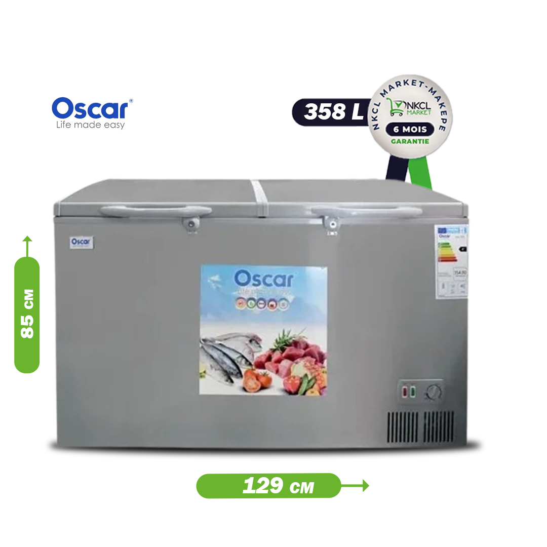congélateur-oscar-–-358-litres-–-osc-520-–-06-mois-de-garantie---gris