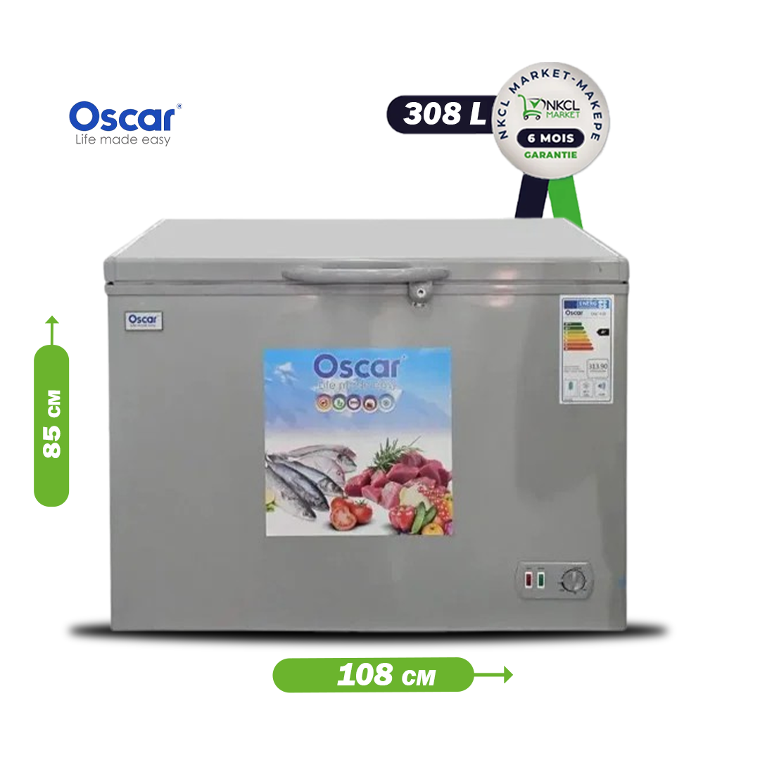 congélateur-oscar-–-308-litres-–-osc-420-–-06-mois-de-garantie---gris