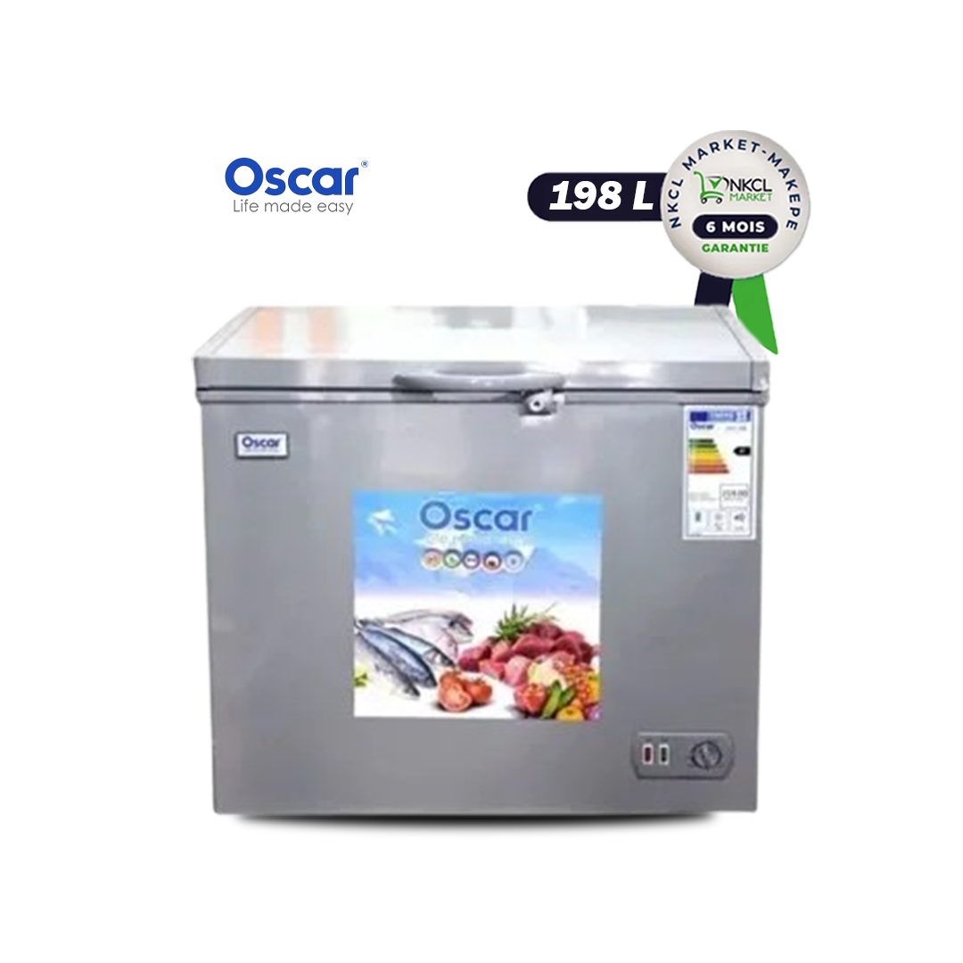 congélateur-coffre---oscar--osc-290---198-litres---argent---06-mois