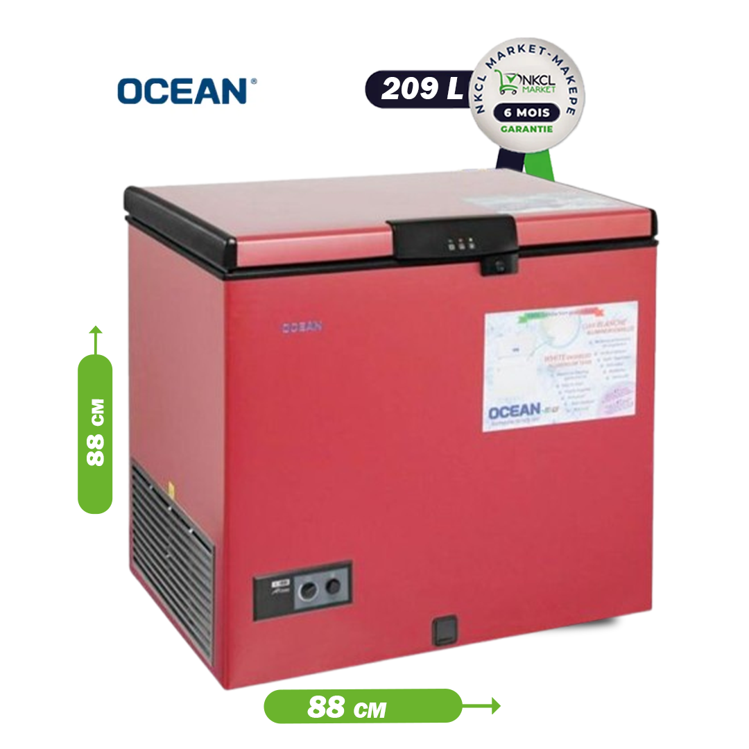 congélateur-coffre---ocean-nofrost--ocnj31tllral---209l---rouge---a+---garantie-6-mois