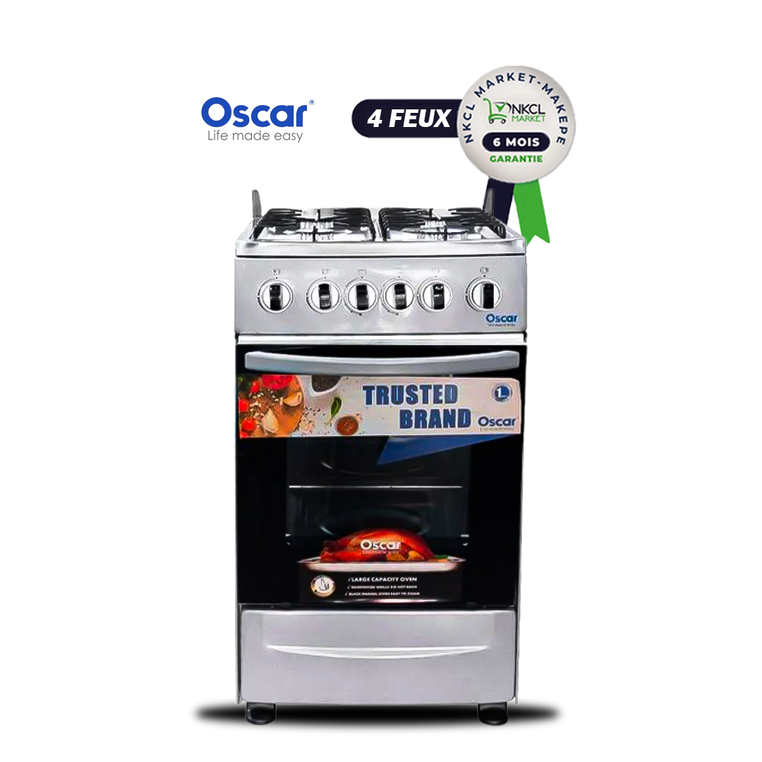 cuisinière-oscar-4-feux---50-x-50---gris---allumage-automatique---garantie-06-mois