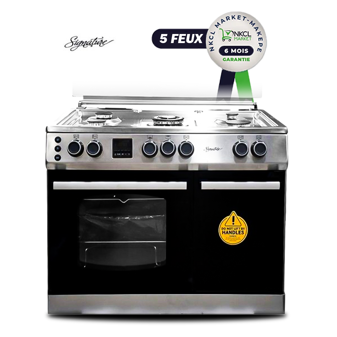 cuisinière-signature---5-foyers-60*90---avec-port-gaz---inox---garantie-6-mois