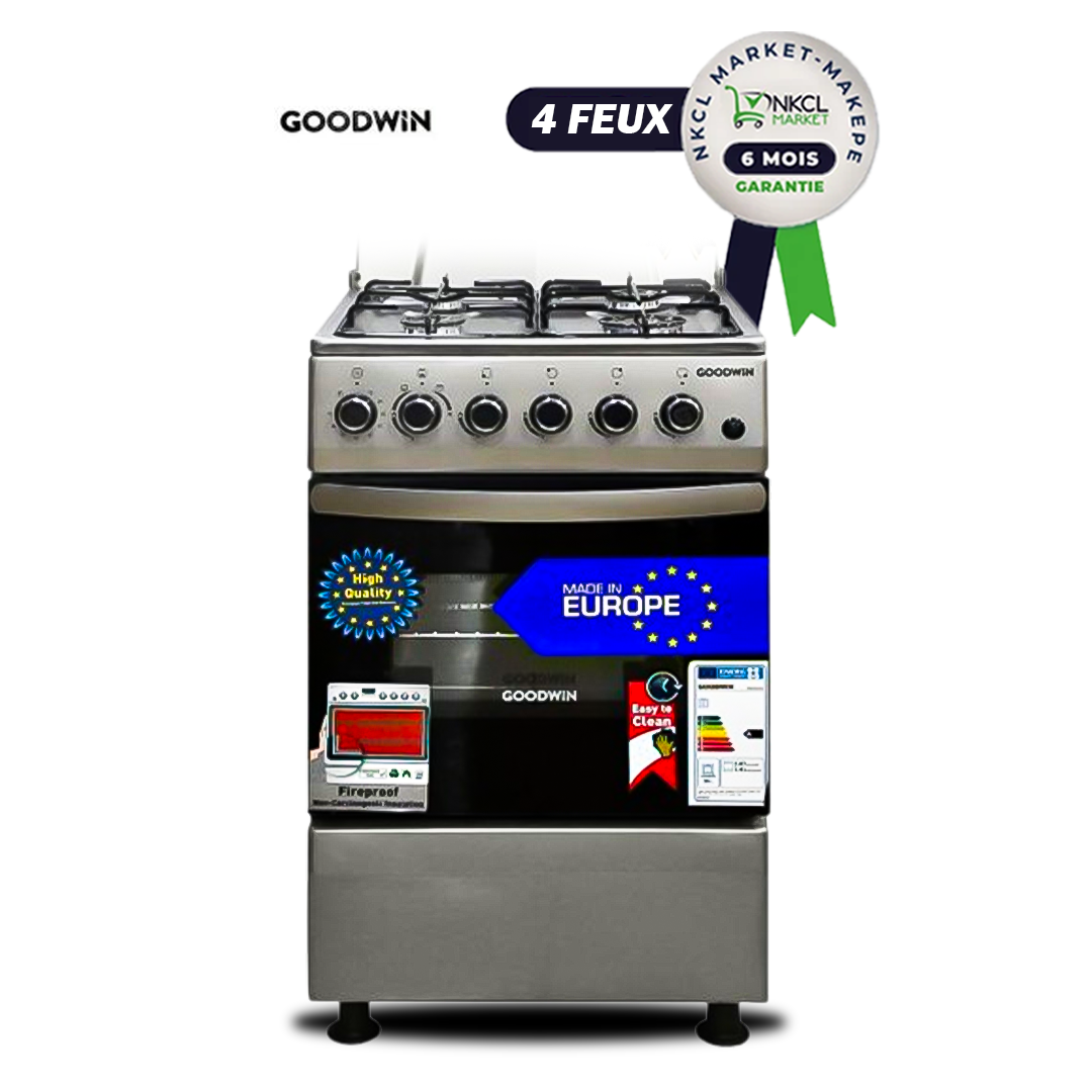 cuisinière-à-gaz-allumage-électrique---goodwin---fs4402mxzj---4-foyers---50-x-55---inox---garantie-06-mois