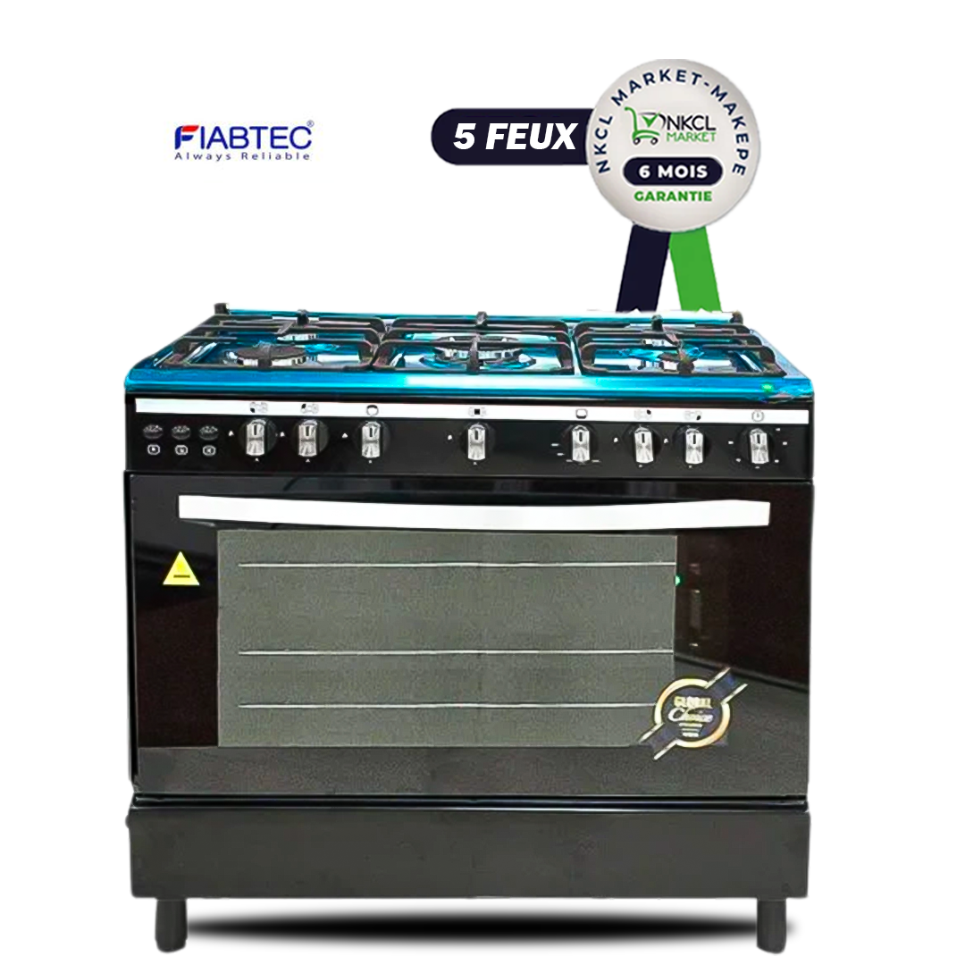cuisinière-à-gaz-fiabtec---full-option---ft-f900-ss430-black---5-feux---60-x-90-cm---grand-four---noir---garantie-6-mois