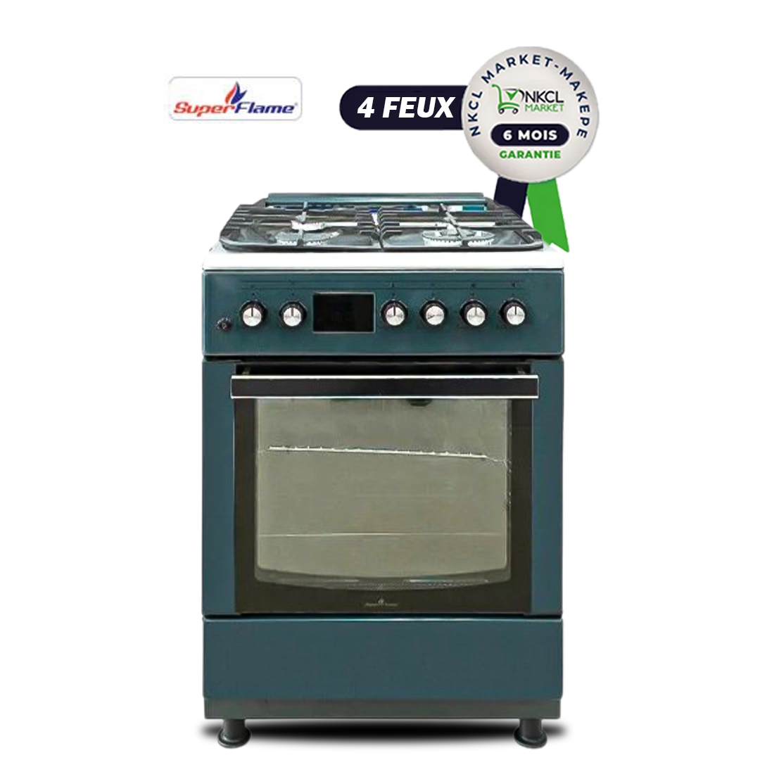 cuisinière-à-gaz---super-flame---toutes-options---4-feux---60-x-60-cm---sf-ff6402gbza---avec-panneau-de-commande-numérique---gris-foncÉ---garantie-6-mois