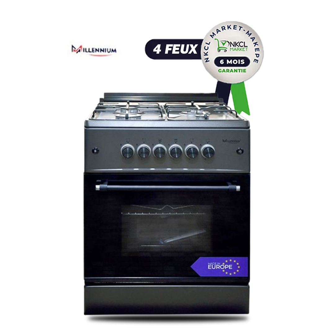 cuisinière-à-gaz---4-foyers---millennium---fsg606-pg---60-x-60-cm---gris---6-mois