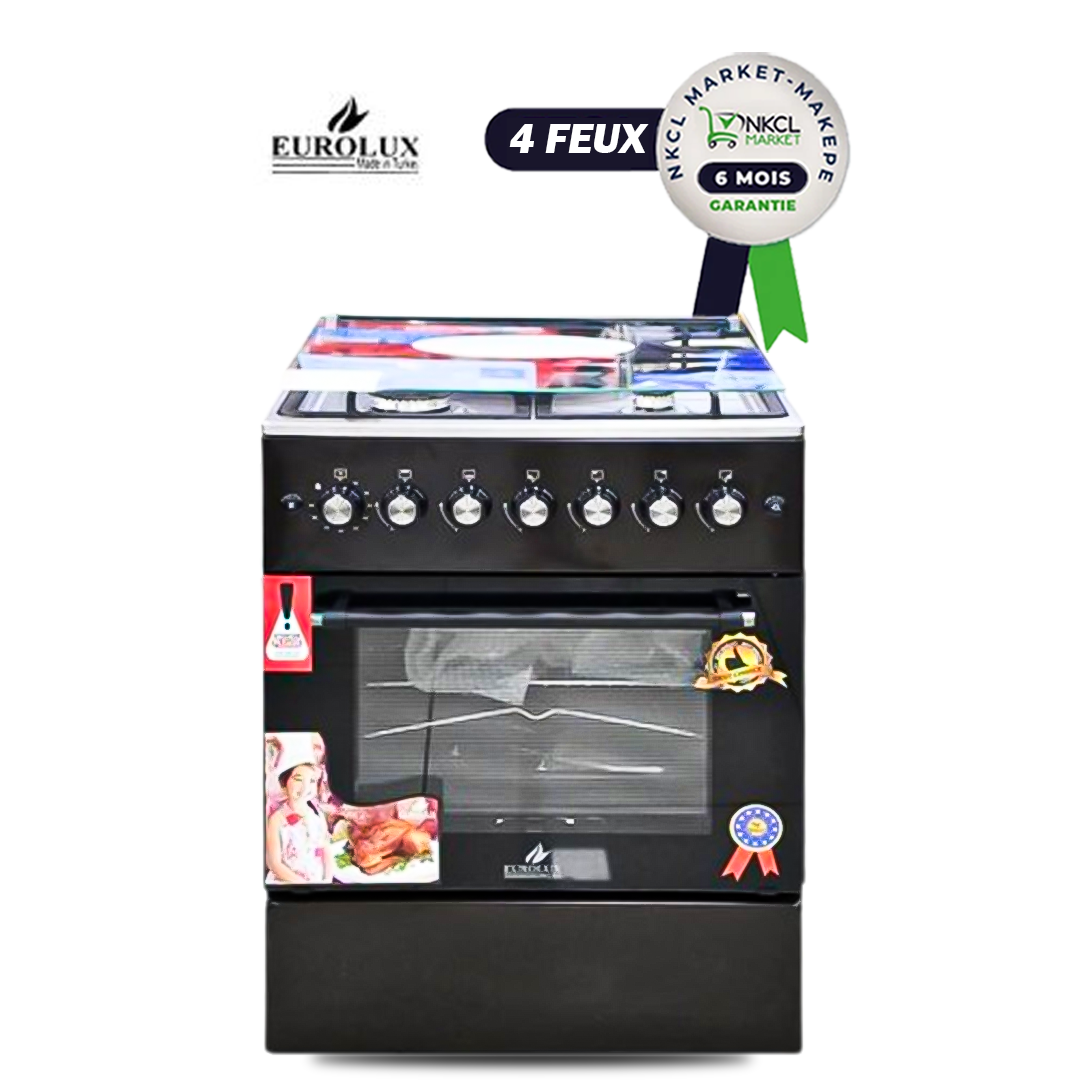 cuisinière-eurolux---eur.trendy---4-foyers-60-x-60-noir-garantie-6-mois