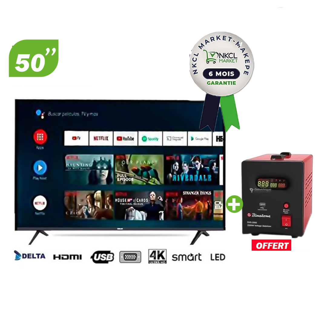 tv-smart-delta-65-pouces---65dl1514-+-régulateur-de-tension-binatone-1000va---06-mois-de-garantie