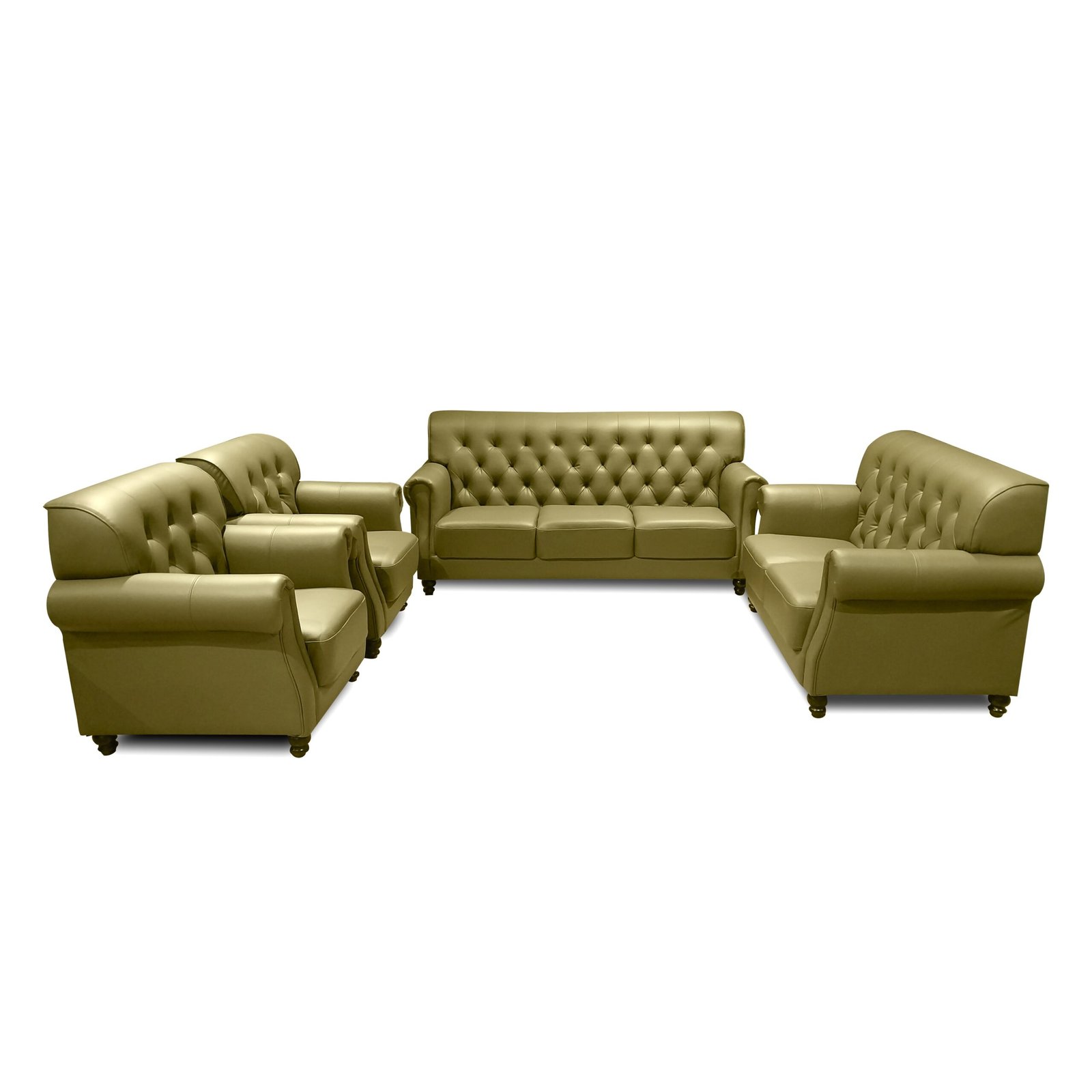 salon-en-simili-cuir-vert-olive-7-places-r-salvador