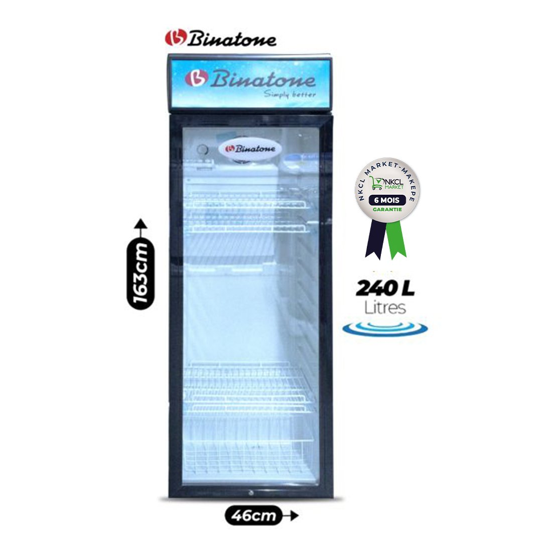 réfrigérateur-vitré-binatone-240-litres---bsc-240---pour-boutique-ou-super-marché--garantie-12-mois