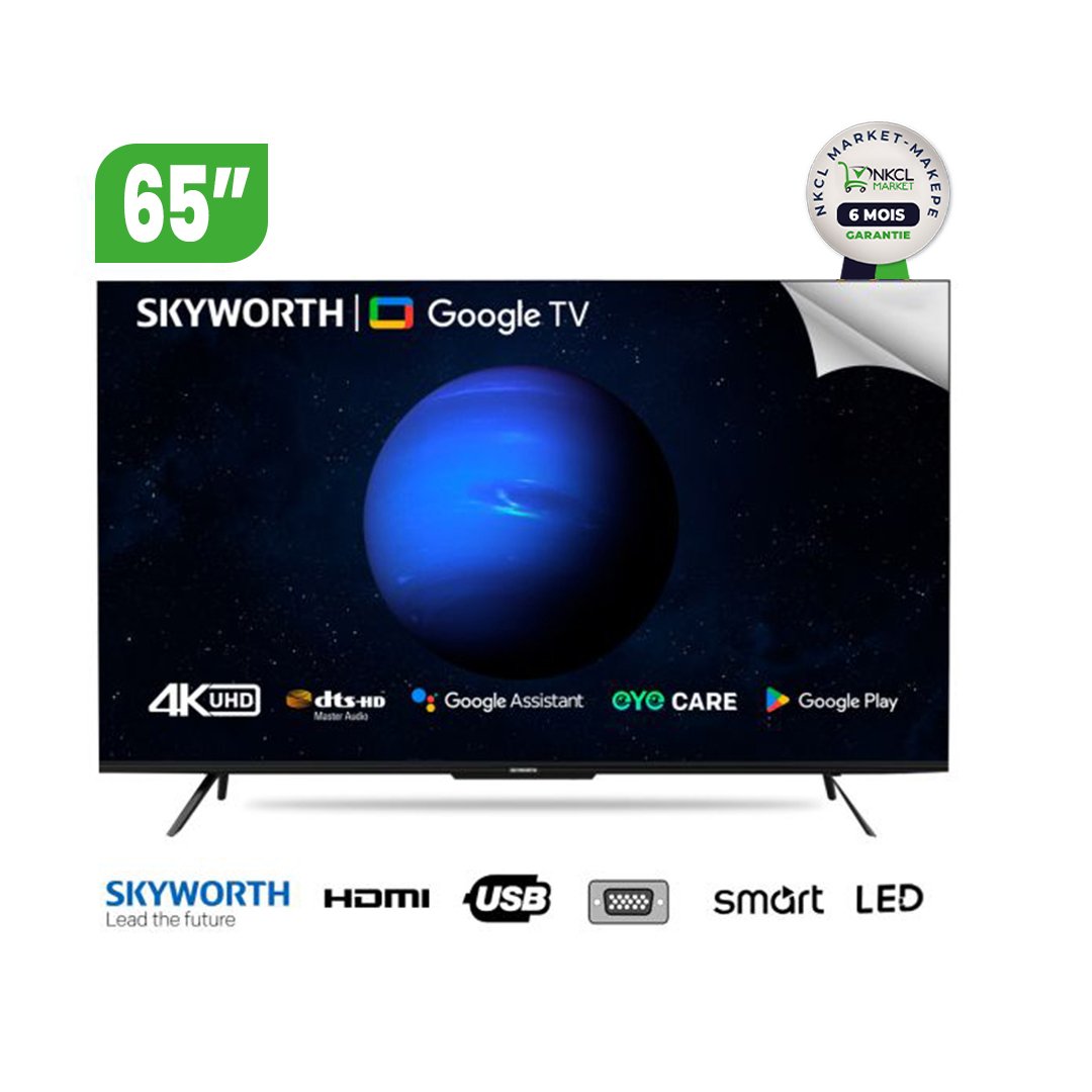 tv-smart---skyworth---65-pouces---65g6500g---uhd---4k---sans-bords---garantie-6-mois