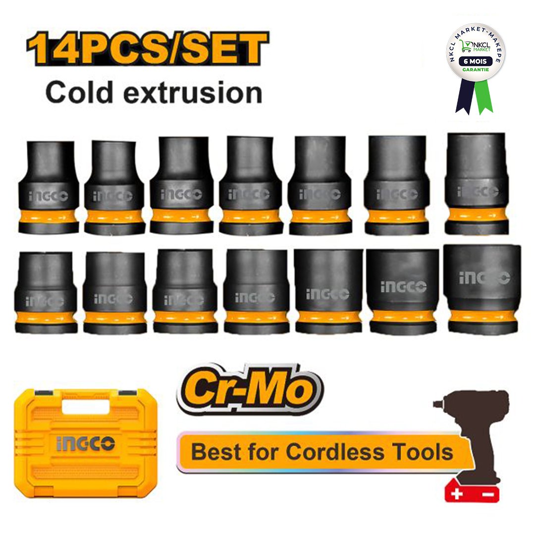 jeu-de-douilles-à-choc---14-pièces---1/2"-10-27-mm---ingco-hkissd12141