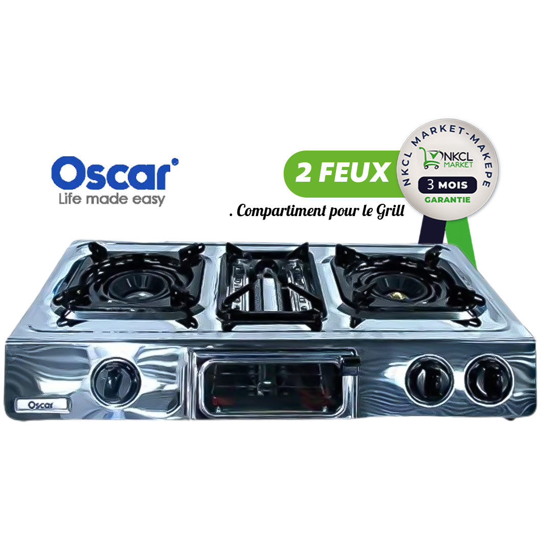 plaque-de-cuisson-à-gaz-automatique---oscar---osc-301---2-feux-+-compartiment-pour-le-grill---gris---garantie-6-mois