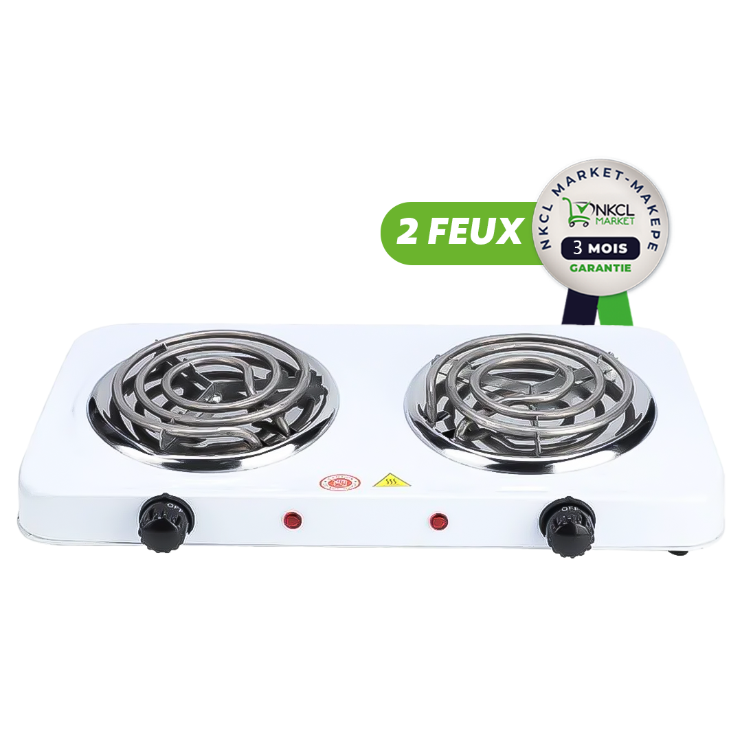 plaque-de-cuisson-electrique---2-foyers---blanc---etat-neuf---cuisinière-électrique