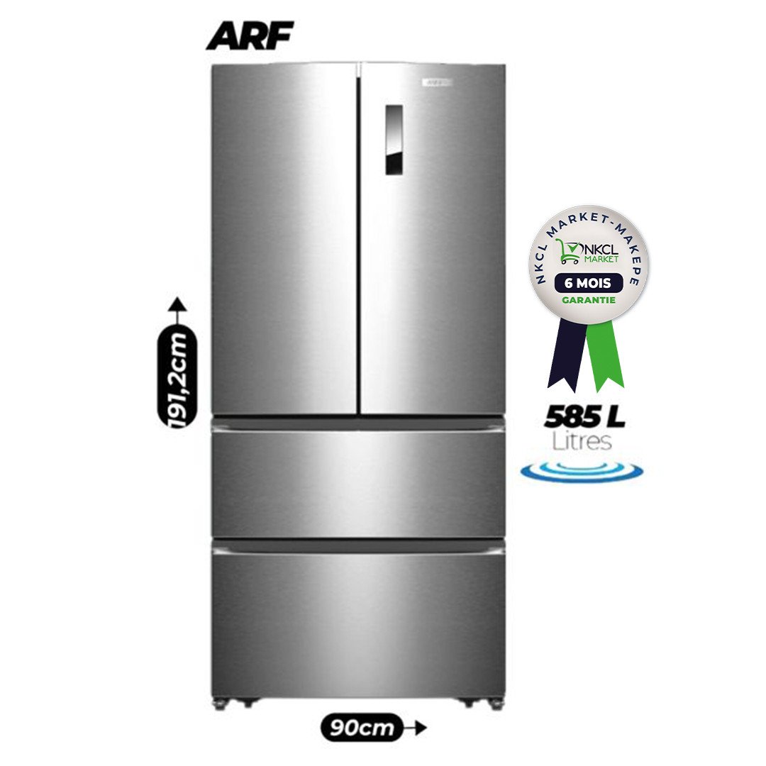 réfrigérateur-arf-585-litres---à-4-portes-françaises-(réfrigérateur-381-l-/-congélateur-204-l)-–-compresseur-inverter-–-contrôle-externe-–-inox-–-garantie-6-mois