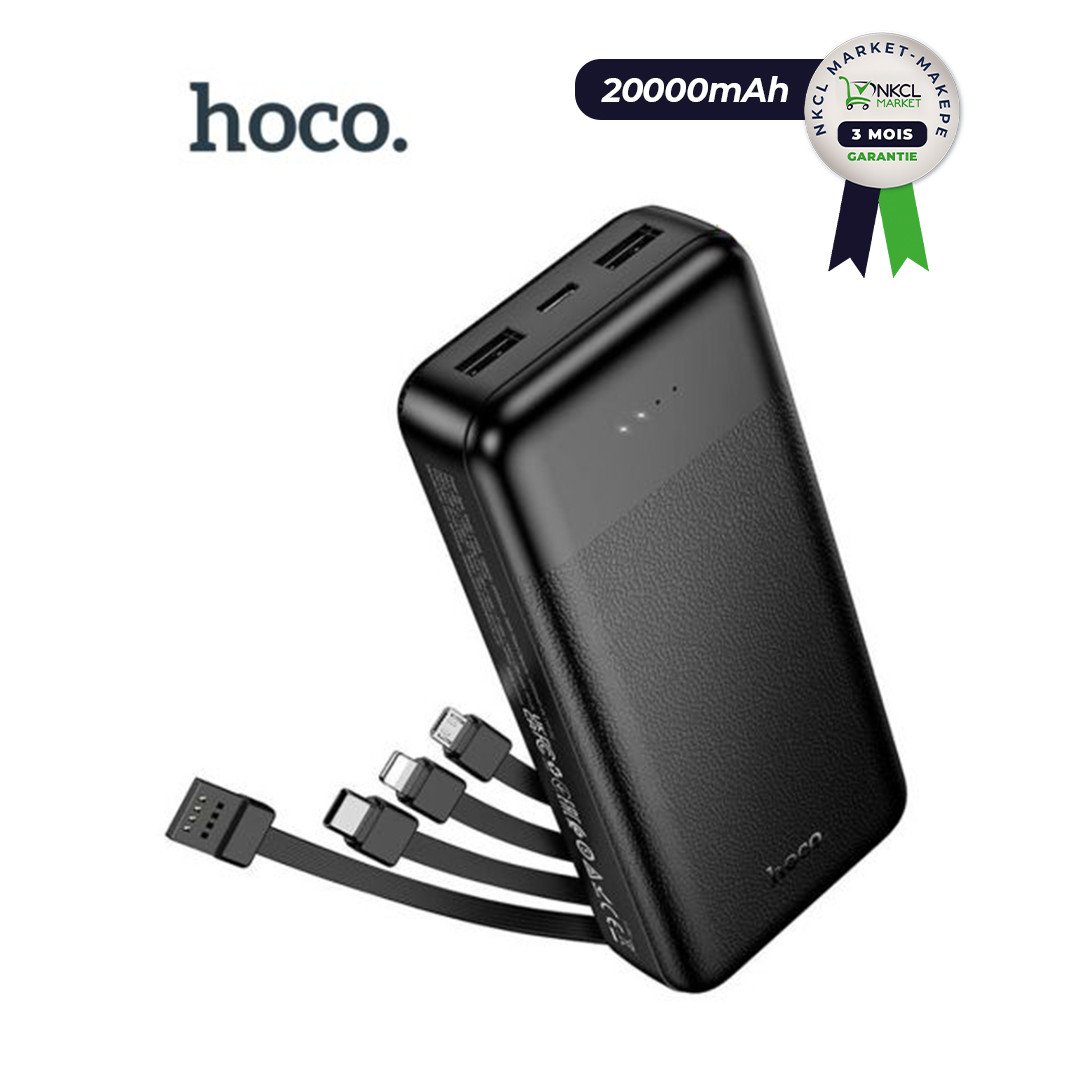 powerbank-hoco-j163a---20000-mah---4-câbles-intégrés---02-entrées,-04-sorties---indicateur-led---garantie-3-mois-696a498714b85